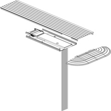On-Floor Poke-Thru Entrance Fitting for Powertracs, Silver