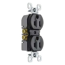 Trademaster® 15A/125V Duplex Receptacle, Black