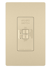 radiant® Dead-Front Dual Function 20A Duplex Self-Test AFCI/GFCI receptacle, Ivory