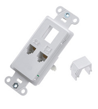 Discontinued - Discontinued - Phone-Data Wall Outlet Strap, White