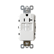 radiant® Tamper-Resistant 20A Simplex Self-Test GFCI Receptacles with SafeLock® Protection, White