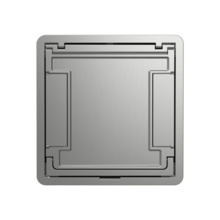 FLOORPORT LARGE FLANGED CUTOUT TOP BRUSHED ALUMINUM FLOORPORT LARGE FLANGED CUTOUT TOP BRUSHED ALUMINUM