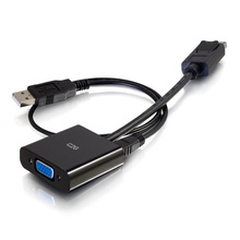 8in DisplayPort™ Male to VGA + Audio Female Active Adapter Converter - Black 8in DisplayPort™ Male to VGA + Audio Female Active Adapter Converter - Black