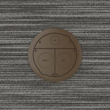 Evolution 8-inch diameter furniture feed cover. Bronze. Evolution 8-inch diameter furniture feed cover. Bronze.