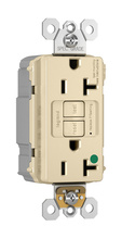 PlugTail® Hospital Grade Tamper-Resistant 20A Duplex Self-Test GFCI Receptacles with SafeLock® Protection, North American-Compliant, Ivory PlugTail® Hospital Grade Tamper-Resistant 20A Duplex Self-Test GFCI Receptacles with SafeLock® Protection, North American-Compliant, Ivory