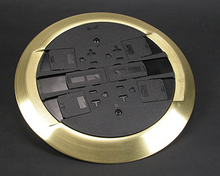 RC4 Multi-Service Poke-Thru Finish Flange and Slide Holder Assembly RC4 Multi-Service Poke-Thru Finish Flange and Slide Holder Assembly