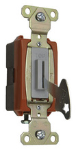 Discontinued - Extra Heavy Duty Spec. Grade 347VAC Locking Toggle Switch Back and Side Wire, Gray