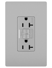 radiant® 20A Duplex Self-Test GFCI Receptacles with SafeLock® Protection, North American Compliant, Gray