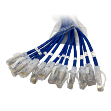 EZ Patch™ Flat Pack Clarity CAT6 7FT, 12 Pack, blue EZ Patch™ Flat Pack Clarity CAT6 7FT, 12 Pack, blue