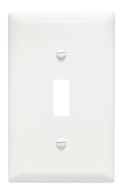 TradeMaster® 1-Gang Nylon Wall Plate, 1 Toggle Switch Opening, White TradeMaster® 1-Gang Nylon Wall Plate, 1 Toggle Switch Opening, White