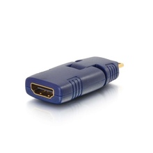 Velocity™ 90° Rotating HDMI® Female to HDMI® Mini Male Port Saver Adapter Velocity™ 90° Rotating HDMI® Female to HDMI® Mini Male Port Saver Adapter