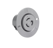 15A NEMA L515 Flanged Outlet, Gray 15A NEMA L515 Flanged Outlet, Gray
