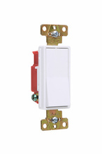20A 347V Specification Grade Single Pole Decorator Paddle Switch, White 20A 347V Specification Grade Single Pole Decorator Paddle Switch, White