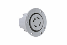 30A NEMA L1630 Flanged Outlet, Gray 30A NEMA L1630 Flanged Outlet, Gray