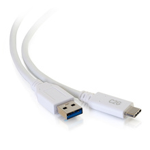 10ft (3m) USB-C® to USB-A 3.2 Gen 1 (5Gbps) Cable M/M - White