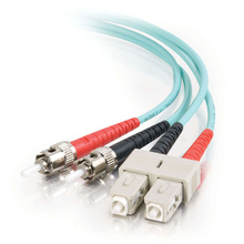 16.4ft (5m) SC-ST 10Gb 50/125 OM3 Duplex Multimode Fiber Optic Cable - Low Smoke Zero Halogen LSZH - Aqua 16.4ft (5m) SC-ST 10Gb 50/125 OM3 Duplex Multimode Fiber Optic Cable - Low Smoke Zero Halogen LSZH - Aqua