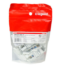 Cat 6 Quick Connect RJ45 Keystone Insert, White