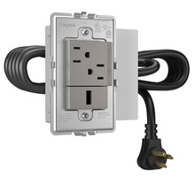 Discontinued - Furniture Power, Outlet and USB Port, Magnesium