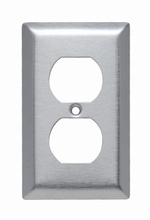 1-Gang 430 Stainless Steel Wall Plate, 1 Duplex Receptacle Opening