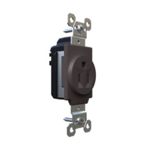 PlugTail® 15A 125V Heavy-Duty Spec Grade Single Receptacles, Brown