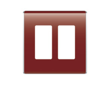 Discontinued - Discontinued - 2-Gang Studio Wall Plate, Bordeaux