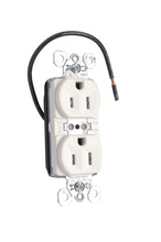 PlugTail® Tamper-Resistant Split Circuit Spec Grade Receptacle, 15A, 125V, White