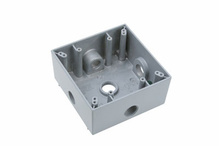 Weatherproof Two Gang Box, Gray Weatherproof Two Gang Box, Gray