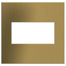 adorne® Brushed Satin Brass 2-Gang Screwless Wall Plate