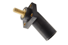 Series 16 45° 2'' Black Threaded Stud Panel Mount - Male Series 16 45° 2'' Black Threaded Stud Panel Mount - Male