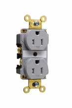 Tamper-Resistant Spec Grade Receptacles, Back and Side Wire, 15A, 125V, Gray