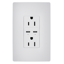 radiant 65W USB Outlet, Type C, 15A, Tamper-Resistant, White radiant 65W USB Outlet, Type C, 15A, Tamper-Resistant, White