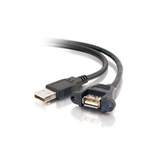 2ft (0.6m) Panel-Mount USB 2.0 A Male to A Female Cable 2ft (0.6m) Panel-Mount USB 2.0 A Male to A Female Cable