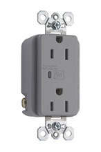 Surge Protective Duplex Receptacle 15A 125V, Gray Surge Protective Duplex Receptacle 15A 125V, Gray