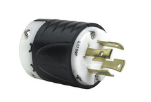 30A NEMA L1730 Plug - Black Back, White Front Body 30A NEMA L1730 Plug - Black Back, White Front Body