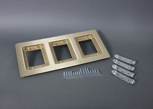 Omnibox® Triple Gang Rectangular Brass Carpet/Tile Flange Omnibox® Triple Gang Rectangular Brass Carpet/Tile Flange