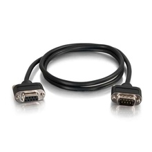 3ft (0.9m) Serial RS232 DB9 Cable with Low Profile Connectors M/F - In-Wall CMG-Rated 3ft (0.9m) Serial RS232 DB9 Cable with Low Profile Connectors M/F - In-Wall CMG-Rated
