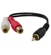 Discontinued - Discontinued - RCA Male to 2 Female Y-Adapter, 6-in