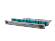 Infinium 384 - Ultra-High Density 1U MDC Rack Mount Fiber Panel (384 Fiber) – Aqua MDC Adapters