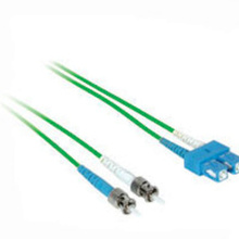 3.3ft (1m) SC-ST 50/125 OM2 Duplex Multimode PVC Fiber Optic Cable - Green 3.3ft (1m) SC-ST 50/125 OM2 Duplex Multimode PVC Fiber Optic Cable - Green