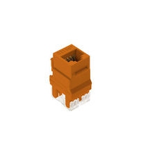 Category 5e RJ45 Keystone Connector, Orange