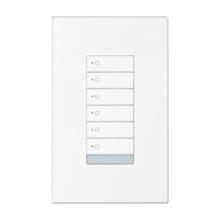 Wattstopper PLUS Wireless Zone Control Wallstation, 6 Button, Black