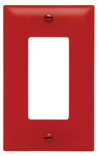 TradeMaster® 1-Gang Nylon Wall Plate, 1 Decorator Opening, Red