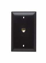 Discontinued - Discontinued - 1-Gang Pre-configured Wall Plate with One RJ11 Telephone Jack, Brown