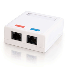 2-Port Cat5E Surface Mount Box - White 2-Port Cat5E Surface Mount Box - White