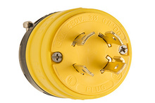 Rubber Dust-Tight Locking Plug, Yellow Rubber Dust-Tight Locking Plug, Yellow