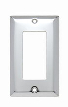 1-Gang Chrome Wall Plate, 1 Decorator Opening
