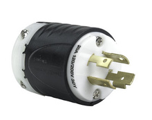 20A NEMA Plug L1820 - Black Back, White Front Body 20A NEMA Plug L1820 - Black Back, White Front Body