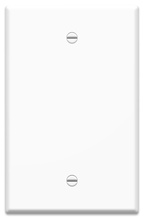 1-Gang, Blank Oversized Wall Plate, White 1-Gang, Blank Oversized Wall Plate, White