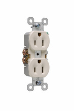 Trademaster® 15A 125V Duplex Receptacle, White Trademaster® 15A 125V Duplex Receptacle, White