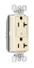 PlugTail® Tamper-Resistant Heavy Duty Spec Grade Plug Load Controllable Receptacle, 20A, 125V, Light Almond